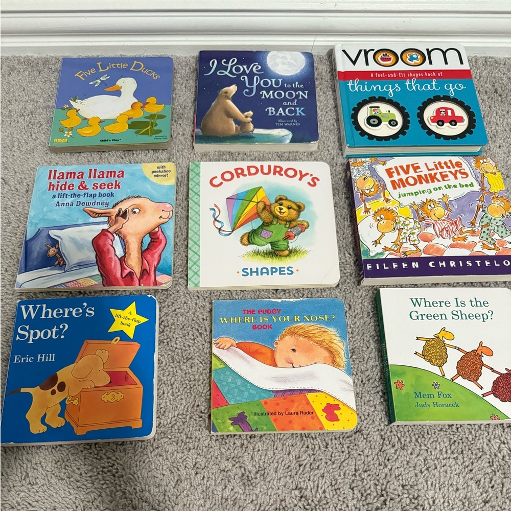 Set of 9 boards books for kids
